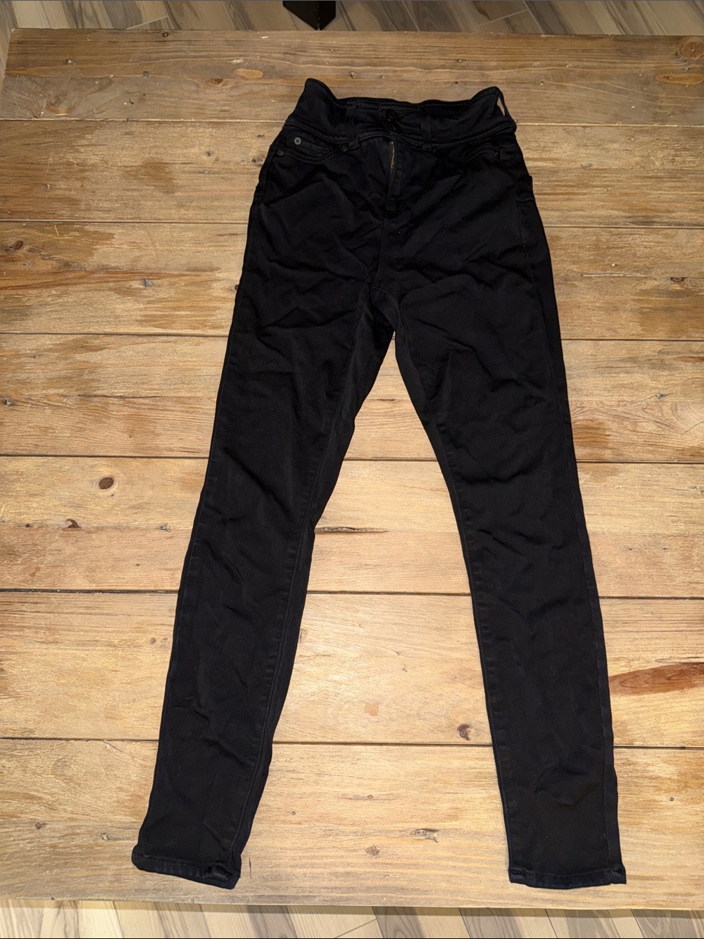 Fashion Nova Black High-Rise Button-Fly Skinny Jeggings
